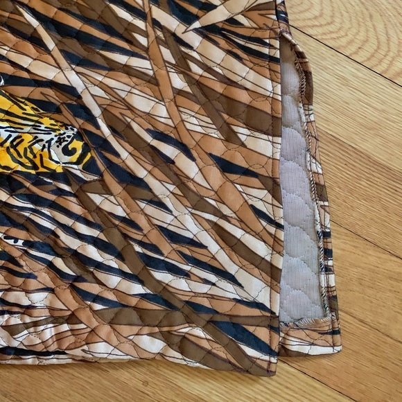 Vintage 60s quilted zebra print maxi skirt XS/S - Picture 4 of 5